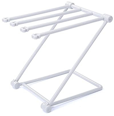 Home Kitchen Countertop Dishcloth Drying Rack, Folding Dishcloth Holder, Blue/Pink/Gray Rag Dishcloth Storage Multi-Purpose Rag Rack