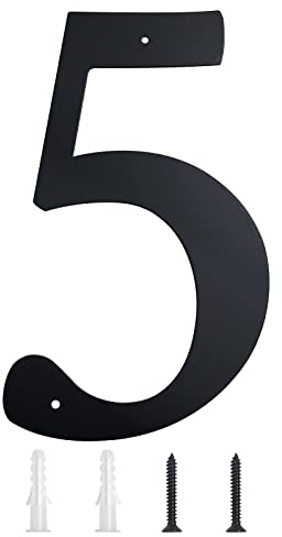 11 Inch Super Large House Numbers, Modern Address Numbers Elegant Black Finish Numbers Solid Metal House Sign for Door Plate for Home Gate Building Store Mailbox (5)