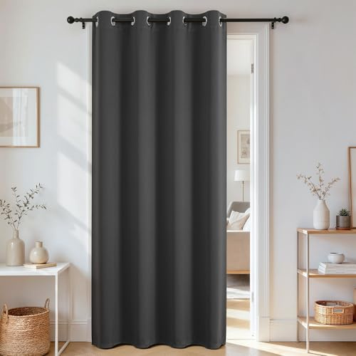 Joydeco Cortinas de puerta, puertas de armario, cortinas de armario para dormitorio, puerta de armario, durtains de puerta para puertas, dormitorios, habitación interior, despensa, tela suave al tacto