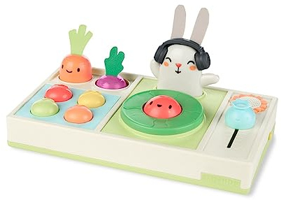 Skip Hop Baby Musical DJ Set Toy with Lights, Songs, Sound Effects, and Soft Textures, Farmstand Let The Beet Drop DJ Set