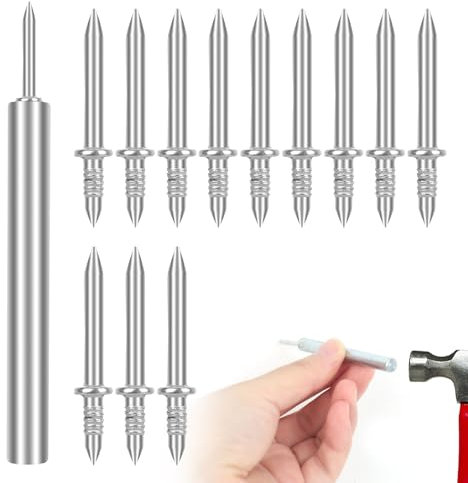 200 Stücke Nahtloser Nagel mit Doppelköpfigem Sockelfaden, Doppelköpfige Nägel Wand, Doppelkopf Sockelfadennagel mit Einem Nagelspezifischen Hülsenwerkzeug nägel wand selbstklebende nägel