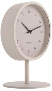 Karlsson Tischuhr Stark - Grau - Ø15cm - Rund - Eisen - Standuhr - Tisch Uhr