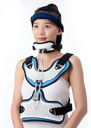 JLASDR Protection de Soutien du Cou Orthèse Thoracique cervicale V Bandoulière Orthèse Thoracique Soutien for Fracture Lombaire Soutien de la tête du Cou Soutien du stabilisateur de la Poitrine