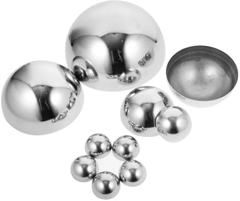Milisten 10St Gartenspiegelkugel aus Edelstahl Außenspiegel glänzender reflektierender Garten Gartenblickkugeln Rostfreier Stahl reflektierende Kugel Metall dekorative Kugel