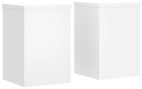 vidaXL Pflanzenständer 2 Stk. Weiß 25x25x35 cm Holzwerkstoff