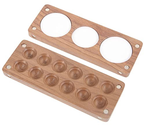BUGUUYO Holz Aquarellpalette Leere Mini Mischpalette Für Reisen Skizzieren Malen Felder Farbwanne Holz Malpalette