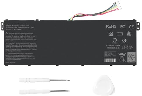ASUNCELL 11.4V/36Wh AC14B18J Batterie d'ordinateur Portable pour Acer Chromebook 11 CB3-111 13 CB5-311 15 C910, Gateway NE512, Aspire V3-111 V5-122 E3-111 E3-112 ES1-511 ES1-512, TravelMate X359 X349