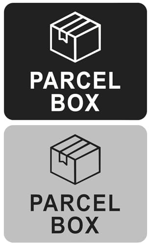 2 Stück Paketkasten-Schilder-Dekoration, Acryl-Schilder, Selbstklebende Paketkasten-Schilderaufkleber, Paketschild-Aufkleber
