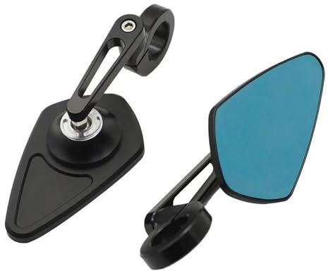 LYBH Motorrad Seitenspiegel Kit Drehbarer Seitenrückspiegel Für Motorräder Für Z800 Z900 Z900RS ZH2 Z1000 Z400 Z1000R Lenkerendenspiegel Lenkerspiegel Rückspie