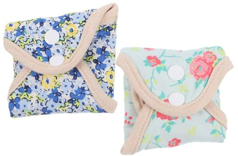 Healeved Washable Menstrual Sanitary Napkin Reusable Cotton Sanitary Pad Fan-Shaped Wings Portable Women Menstrual Supplies for Period Use Random Style