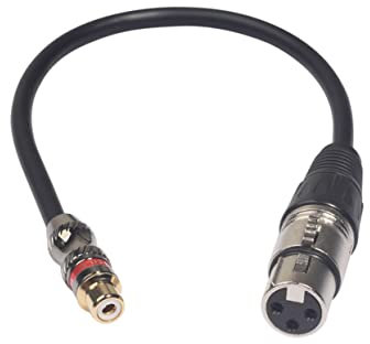 JEWEDECO Balanced to Unbalanced Converter Cable Female to Female 30cm Length Audio Connect Cable for Speakers Amplifiers