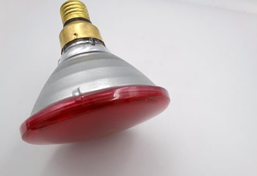 Fensti Lampada riscaldante a infrarossi E27 PAR38, 150 W, regolabile, luce rossa, per pollai e riscaldamento animali, portalampada in ceramica, struttura resistente al calore