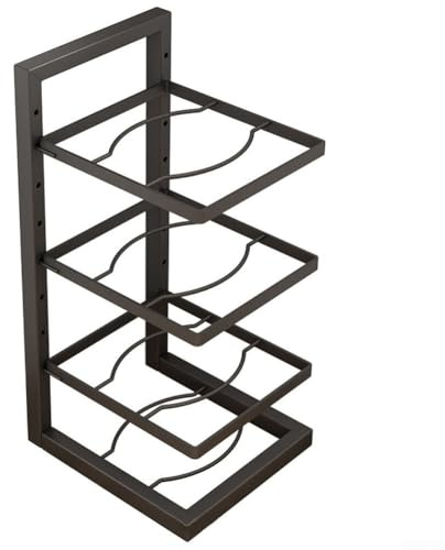 Organizador de sartenes que ahorra espacio con 2/3/4 niveles debajo del gabinete, solución de almacenamiento para artículos esenciales de cocina (C)