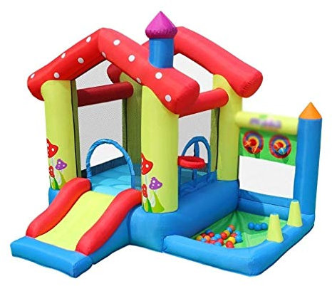 bouncy castle, W/Blower,Carry Bag, Stakes And Repair Kit Air Cushion Toy Pool Large Home Inflatable Trampoline