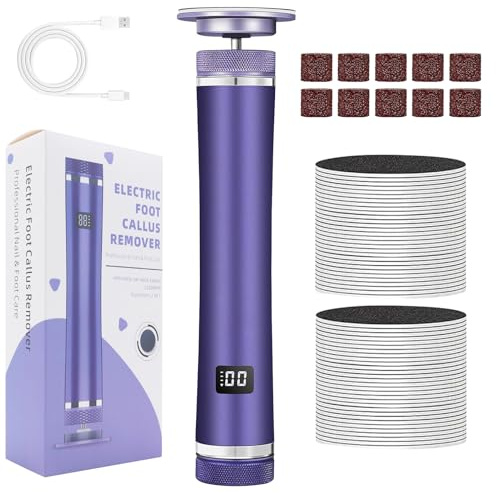 Removedor eléctrico de callos de pies, lima eléctrica de pies, herramienta de, raspador de talón recargable de 12 velocidades, removedor de piel dura para hombres, mujeres, atletas, ancianos