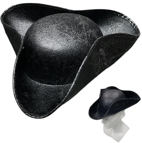 GYIOFAI Piratenhut Dreisporn Hut Halloween Kapitän Kostüm Zubehör Mittelalter Antiker Kolonialstil Piraten Kappe für Mottoparty Halloween Cosplay Rolle Kosmetik Zubehör