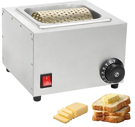 Tartineur À Beurre Chauffante, Rouleaux De 14,5 X 10,5 Cm, En Acier Inoxydable De Qualité Alimentaire, Chauffe À Température Constante De 0 À 100 °C, Idéale Pour Tartiner Hamburgers, Pain