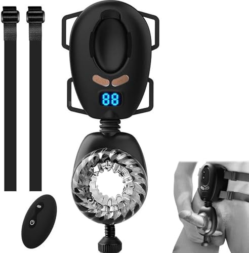 Belt-Mounted Masturator,Male Masturabation Toys Hands Free,Electric Wearable Male Masturbator with Removable Stroker,Sex Toys for Man Masterubaters Hands Free,Sex Machine for Men Vibrator