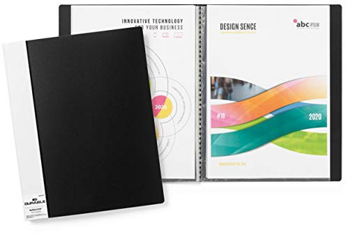 Durable Sichtbuch Duralook, für A4, mit 10 Hüllen, Rückenbreite: 9 mm, 5 Stück, schwarz, 242101
