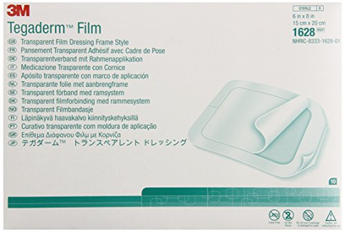 3M 1628 Tegaderm Transparent Film Dressing Frame Style (Pack of 10)