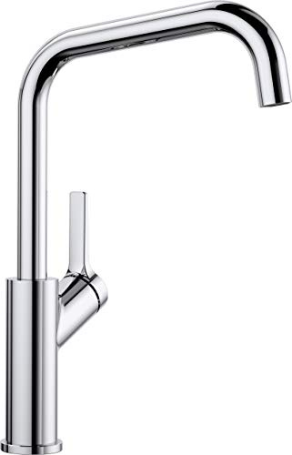 BLANCO JURENA | Kitchen Mixer tap in Chrome | High-Pressure | Non-Return Valve | Ceramic Cartridge | Assured Water Quality & Water-Saving | [11.1x25.2x35.3 cm]