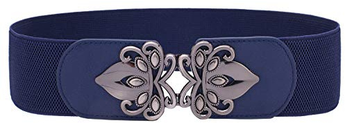 Syuer Damen Vintage Breiter Elastischer Stretch Taillengürtel Retro Cinch Gürtel