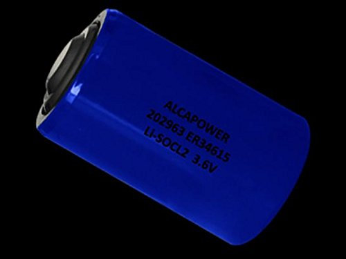 ALCAPOWER Batteria PILA Litio Li-SOCL2 Formato D 3.6V 19000mAh