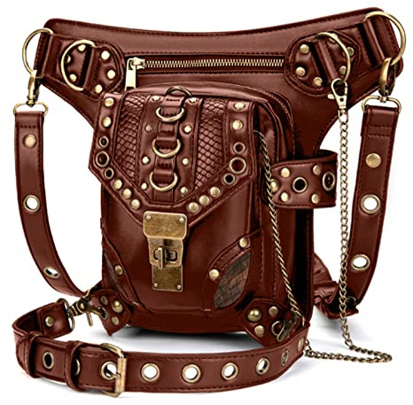 FiveloveTwo Punk Sport Tactical Hip Bag Hüfttasche Beintasche Reisen Klettern Radfahren Joggen Gürtelbefestigung einstellbare Länge Schenkel Wanderrucksäcke Tasche