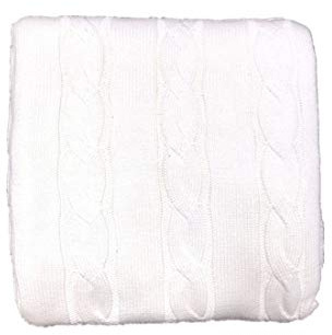 Strickdecke Babydecke Kuscheldecke, Odot Kinderwagen im Freien Kinderdecke Krabbeldecke Perfekt für Mädchen und Jungen Babys (120x180cm,Weiß)