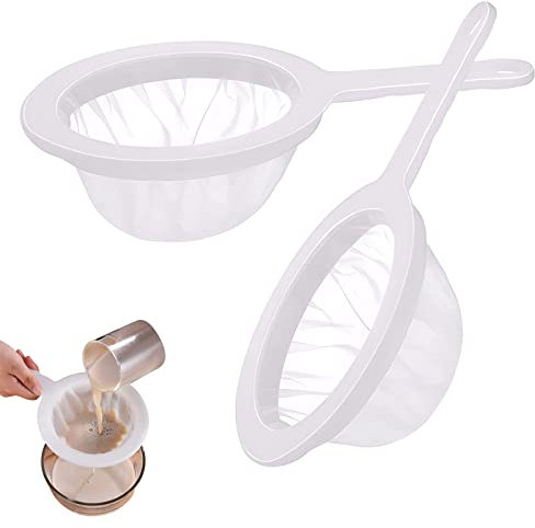 BLMHTWO 2 Pack Ultra Fine Mesh Strainer Tea Strainer 100 Mesh 120 Ultra-Fine Mesh Strainers for Kitchen with Non Slip Handle for Food Tea Coffee Oil Rice Noodles Fruits Vegetable Jam