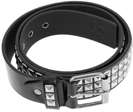 GALPADA Nietengürtel Pu Leder Modisch Dekorativer Hüftgürtel Schwarz Für Alltag Party Geschenk