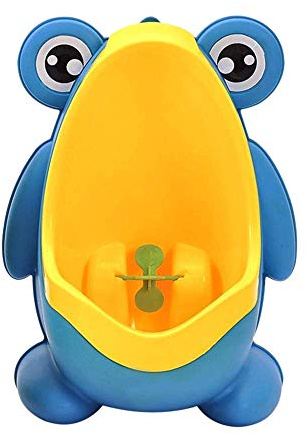 Mengmen EntraîNement de Grenouille, Urinoir de Formation de Pot Mignon pour les GarçOns avec une Cible de ViséE DrôLe, Urinoirs pour Enfant en Bas ÂGe (Bleu)