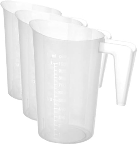 HENDI Jarra medidora apilable - 1 L - ø124x(H)170 mm (Paquete de 3)