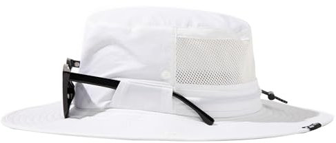 TOP-EX Herren UPF 50 Safarihut mit breiter Krempe und - UV-Schutz Fischerhut, Wasserdicht & Atmungsaktiv - Faltbarer Sonnenhut für Outdoor, Wandern, Camping, Angeln Weiß M/L