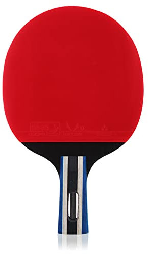 Tischtennisschläger-Set, 5-lagiges Holz, Tischtennisschläger für Trainer, Amateure, Anfänger, Tischtennisschläger, 1 Spieler-Anzug/2 Sterne/kurzer Griff