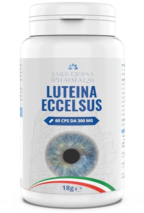 Salus Eterna Integratore Vista con Luteina e Zeaxantina Alto Dosaggio 60 Capsule con Ginkgo, Vitamine e Antiossidanti Integratore Occhi Vista Protezione Retina, Luce Blu e Maculopatia Made in Italy