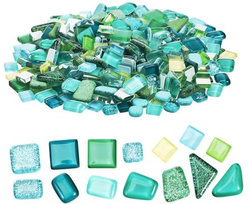 HOODANCOS 2packungen Mosaikfliesen Aus Bastelset Zum Selbermachen Glasfliesen Für Dekoration Mosaikfliesen Zum Verkleben Fliesen Für Wand Und Bodendekoration Glasfliesen Für