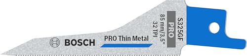 Bosch 5x Lame de scie sabre PRO Thin Metal S325GF (pour Tôles en acier, Métaux non ferreux, Longueur 85 mm, Professional Accessoire Scie sabre)