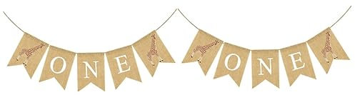 VICASKY 2stücke Erster Geburtstag Giraffe Banner Aus Fischschwanz-design Dekoration Für Babyparty Und Kindergeburtstag Wiederverwendbar Süßes Fotohintergrund-accessoire