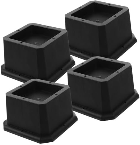 Artibetter 4pcs Bed Foot Pads Furniture Risers Rubber Protective Mats for Bed Furniture Lifts to Protect Floors and Raise Height for Table Chair Legs