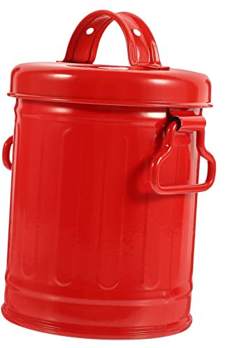 UTHCLO Stifthalter Mit Deckel Aus Eisen Mini Mülleimer Für Schreibtisch Aufbewahrungseimer Für Stifte Und Haushaltsgegenstände Praktischer Schreibwaren-organizer