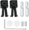 LT Easiyl Lot de 1 kit de boulons de fixation pour WC suspendus compatible avec Geberit compatible avec Grohe 38,8 x 75,5 mm Kit d'ancrage pour WC mural