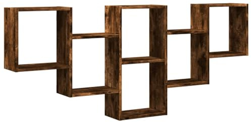 vidaXL Wandregal Räuchereiche 159x18x66 cm Holzwerkstoff