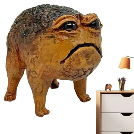 Générique Statue de Grenouille Bizarre, Figure de Crapaud Laid - Statues de Jardin Art Yard,Resin Fun Novelty Unique Garden Yard Art Statues pour Les Jardins, Les patios et Les pelouses