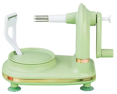 Pelador de manzanas giratorio de manivela, pelador multifuncional de frutas y patatas para cocina, herramienta de pelado eficiente y sin esfuerzo para uso doméstico