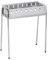 GLÜHZONE SG 300 - Schaschlik Grill Edelstahl – Mangal Holzkohlegrill (kompakter, mit abnehmbaren Beinen, inkl. 8 Spieße, 56x26 cm Grillfläche) - mobiler Grill für Garten, Balkon & Camping