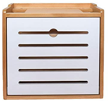 LFONDIGE Mobile TV, Mobiletto Basso per TV, Mensole sospese, Consolle TV sospesa, Dimensioni 32 * 23 * 30 cm, Mobiletto portaoggetti in Legno massello, Libreria consolle portaoggetti per Soggiorno. (