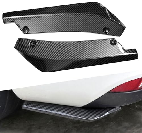 LGDONGFC 2 Stück Auto Heckspoiler für Seat Alhambra II (7N) 2010-2016 2017 2018 2019 2020, Wrap Angle Spoiler Auto Heckstoßstange Lip Spoiler Lippe Heckstoßstangenschutz Zubehör,Carbon Fiber