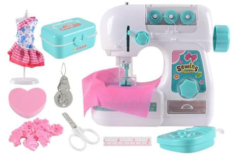 Amagogo Children Sewing Machine Toy Learning Toy Role Play Interesting Portable with LED Lights Development Toys for Kids Girl Gift