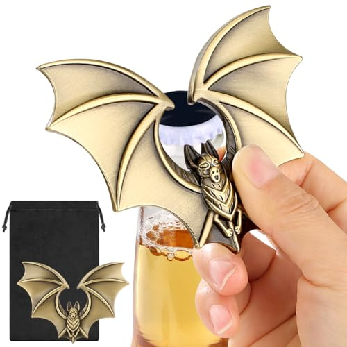 Abridor de botellas de cerveza de murciélago, regalos de Halloween para hombres y mujeres, decoración de murciélago, regalos de cumpleaños, Acción de Gracias, regalos de Navidad para papá, accesorios